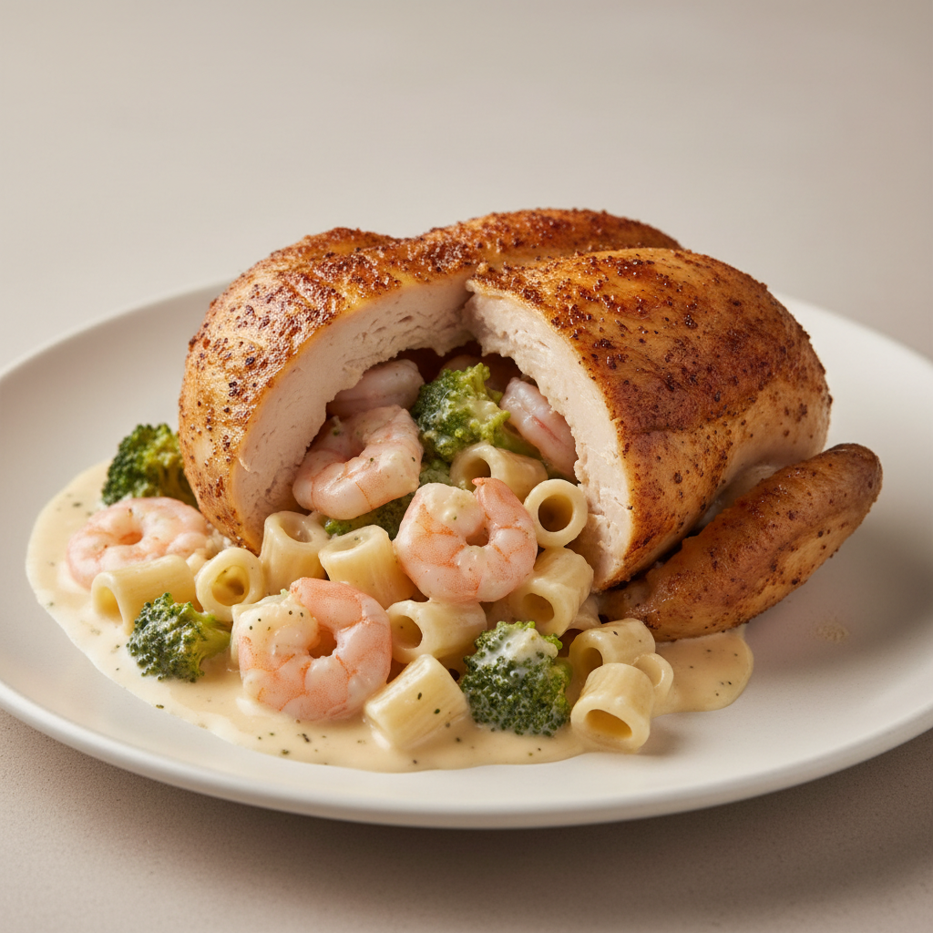Cajun Hen with Alfredo