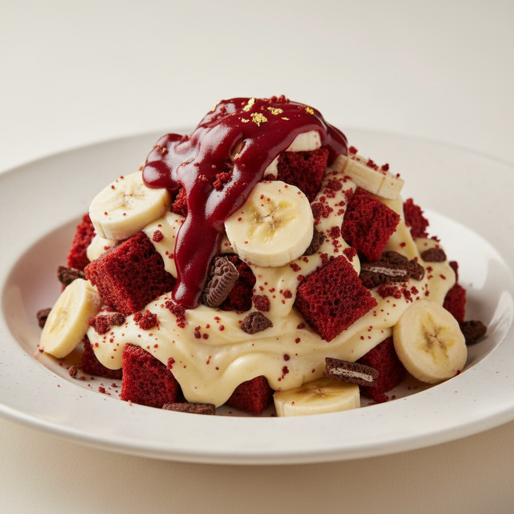 Red Velvet Banana Pudding