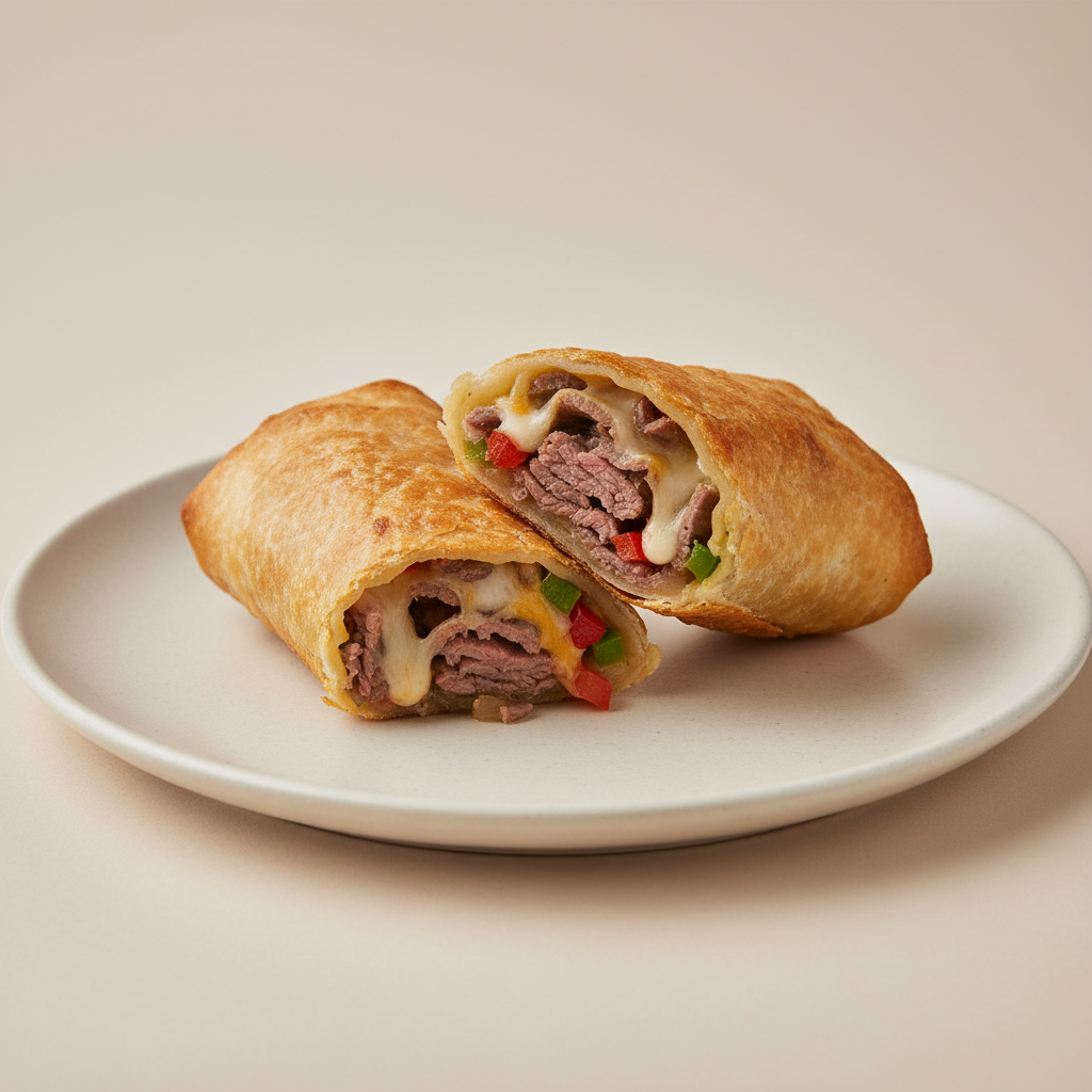 Steak and Cheese Egg Roll