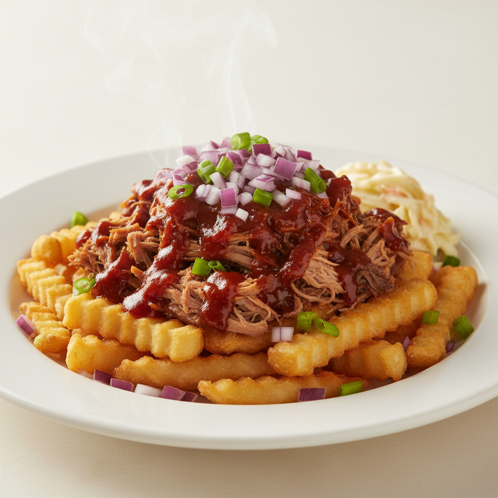 Kansas BBQ Pulled Pork Loaded Fries